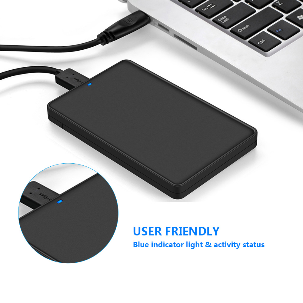 2.5-inch SATA SDD / HDD USB 3.0 External Interface HDD Enclosure USB3.0 5Gbps Micro Interface 2.5-inch SATA SDD / HDD Hard Box