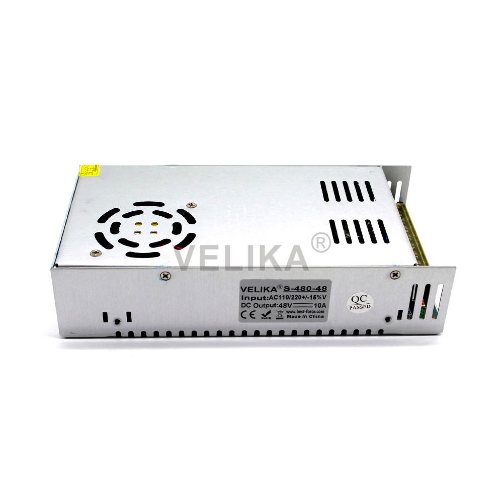Single Output DC 48V 10A 480W Power Supply Switching Switch Driver AC 110V 220V Input to DC48V SMPS For Stepper Motor Machine