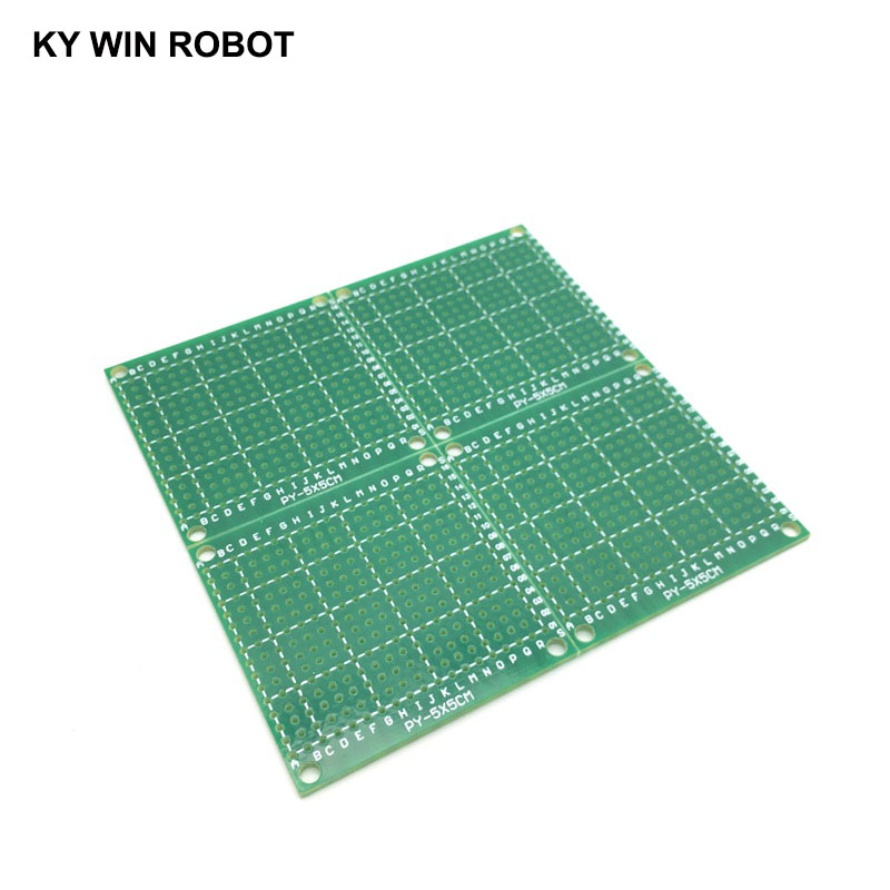 5pcs 5x5cm 50x50 mm Single Side Prototype PCB Universal Printed Circuit Board Protoboard For Arduino