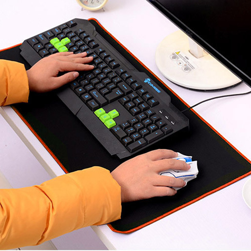 Computer Mouse Pad Gaming MousePad Large Mouse Cushion XXL XL for PC Gamers Desk Mause Mat Black Big Size Durable Keyboard Pad