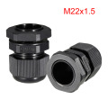 Uxcell Black 6pcs M22/M18/PG11/PG7 Cable Gland Plastic Adjustable Water Proofing Connector Joint Locknut for Fixing Cable