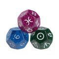 9pcs Pearl 12 Sided Resin Dice Astrology Tarot Constellation Divination Dice
