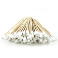 100Pcs Wood Handle Stick Cotton Swabs Buds Lab Cleaning Tool 6'' Long