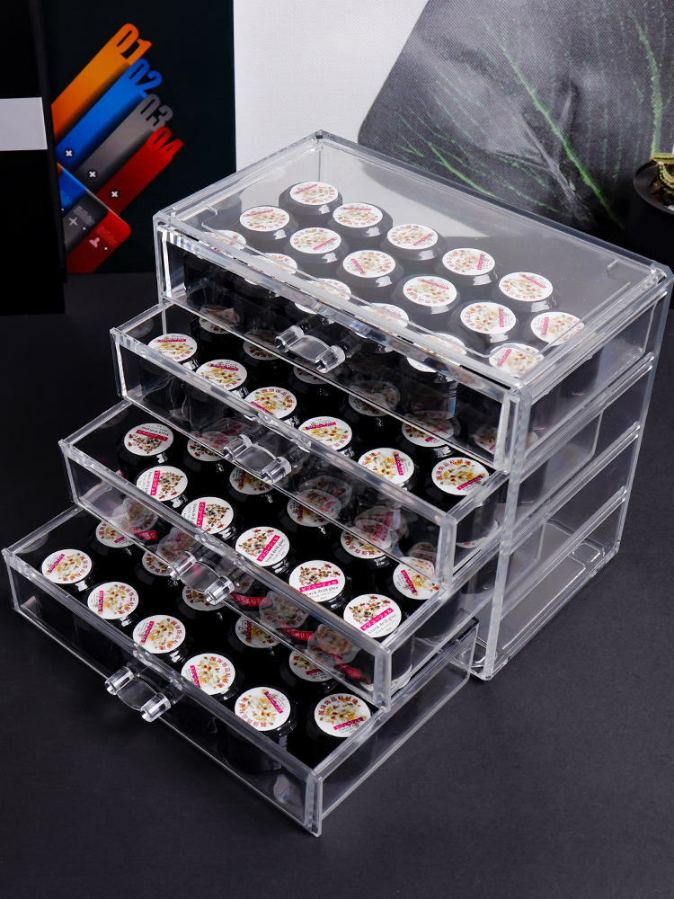 Acrylic Nail Art Accessories Beads Storage Case Drawer Box Crystal Nail Art Decoration Organizer Holder Jewelry Container