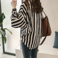 Fashion Womens Tops And Blouses 2020 Elegant Blouse Women Striped Blouse Shirt Long Sleeve Women Shirts Plus Size Tops 1728 50