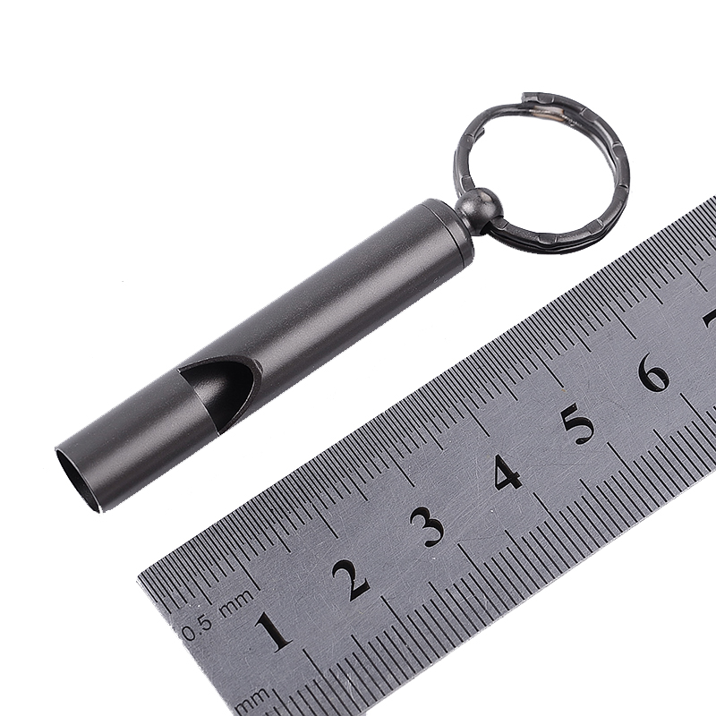 Mini Survival Life-saving Emergency Stainless Steel High Decibel SOS Whistle with Key Chain For Camping Hiking Climbing Sports