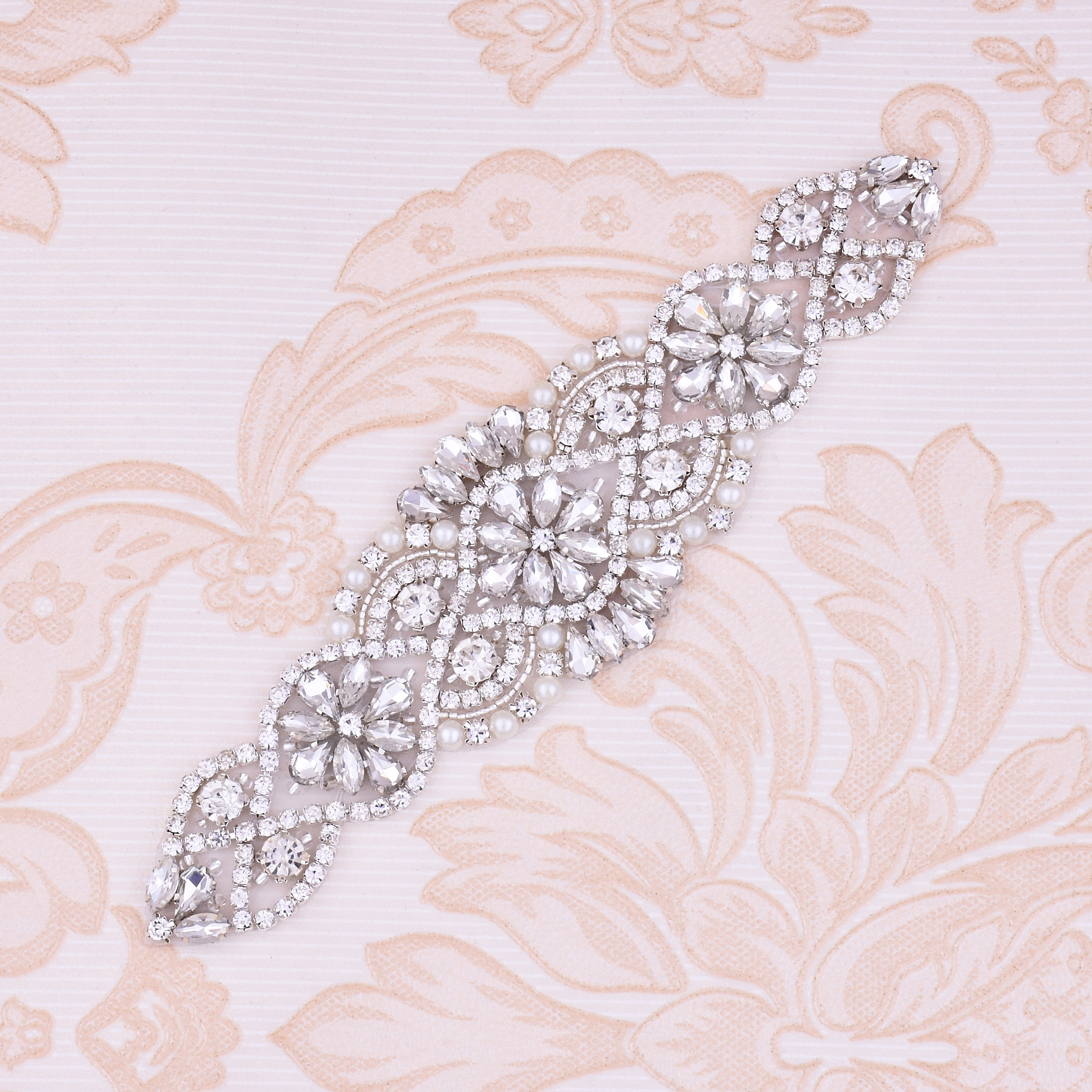 Luxury Silver Crystal Wedding Belts Ceintures De Mariage Rhinestone Applique Female belts for Bridal Accessories 2020