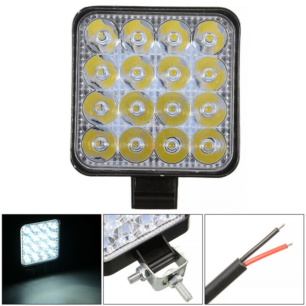 ANMINGPU Mini Offroad LED Bar 12V 24V Square LED Work Light for Car Truct Boat Atv 4x4 Tractor 42W 48W Spotlight LED Light Bar