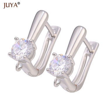 Juya Handmade DIY Earrings Findings Accessories Fashion Shevenzy Leverback Earwire High Quality Hoop Earring Hook Clasps