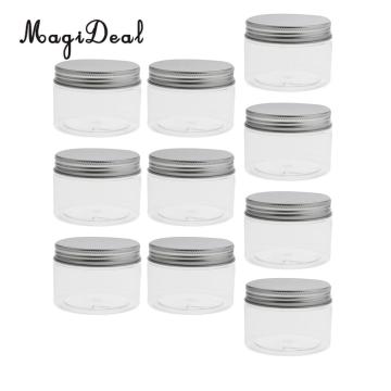 10pcs 30-120ML PET Plastic Empty Cosmetic Container Case with Aluminum Caps Cream Lotion Box Ointments Bottle Makeup Pot Jars