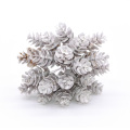 12/20pcs White Artificial Pine Nuts Cones Artificial Flowers Pineapple Grass for Wedding Christmas DIY Wreath Scrapbooking Decor