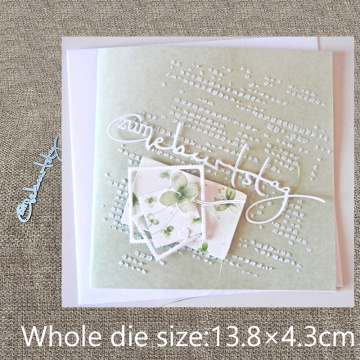 New Design Craft Metal Cutting Die cut dies German birthday letter scrapbook Album Paper Card Craft Embossing die cuts