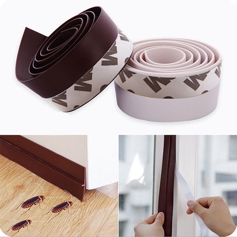 45mm Silicone Self-Adhesive Weather Stripping Under Door Window Seal Strip Noise Stopper Draft Stopper Door Sweep Prevent Bugs