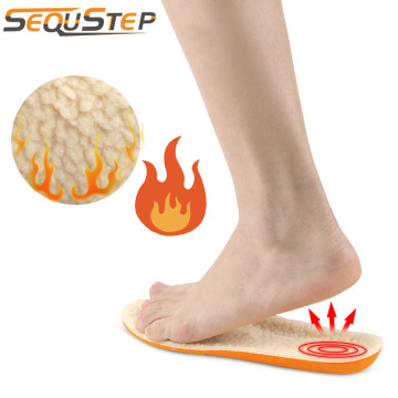 Winter Warm Shoes Pad Comfortable Artificial Wool Insoles Shock Absorption Winter Sports Insoles Massage Foot Pad For Child