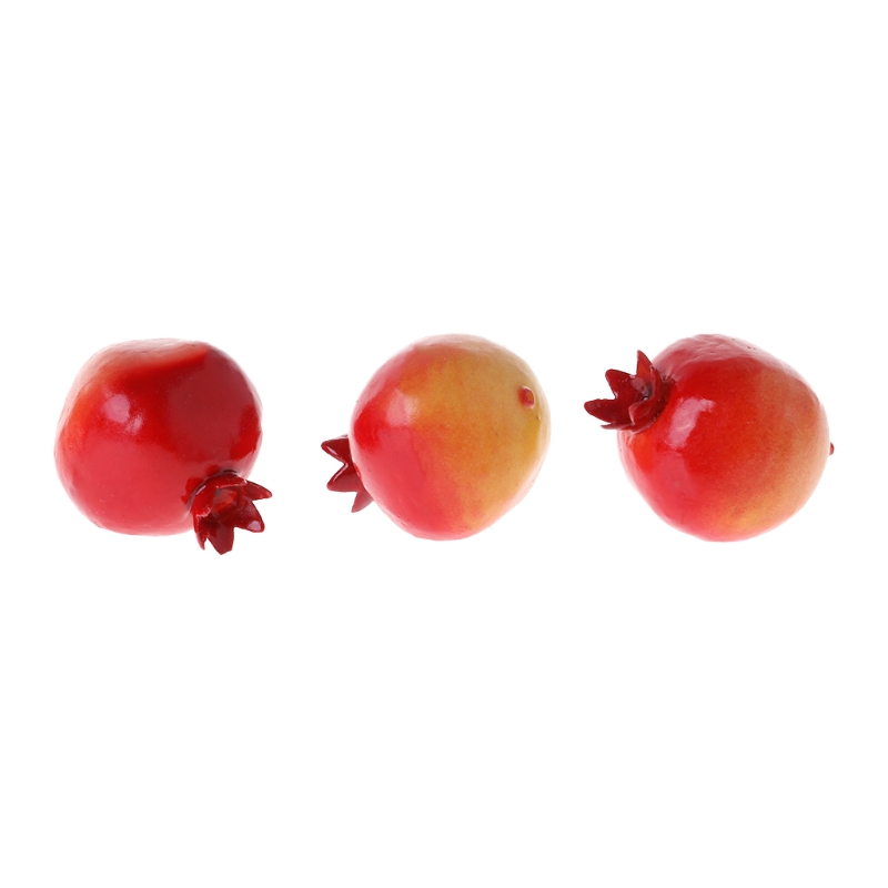 20pcs Lifelike Simulation Artificial Pomegranate Fake Fruit Home Party Decor K1MF