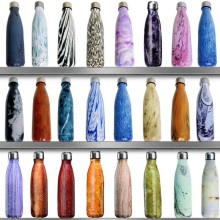 12oz/17oz/25oz Outdoors Travel Narrow Mouth Double Walls Vacuum Insulated Cola Shape Stainless Steel Water Bottles