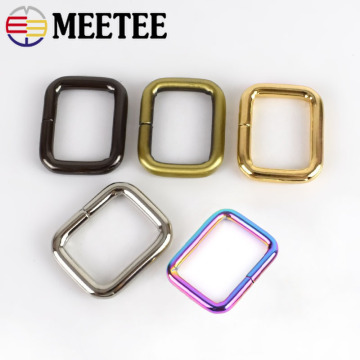 5/10/20pcs 25mm Rectangle Metal Strap Buckles Webbing Belt Ribbon Clasp Handbag Strap Clips Adjuster DIY Accessories F4-5