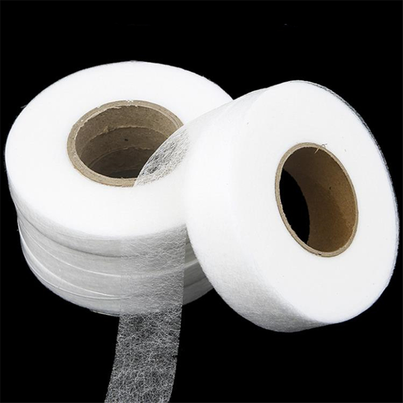 70yards White double sides fabric fusible interlining interface non-woven patchwork 1cm/1.2cm/1.5cm/2cm quilting accessories