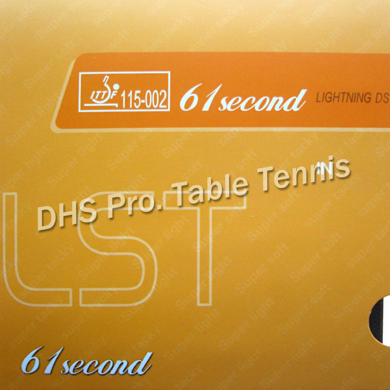 61second Lightning DS LST Super tacky Pips-in Table Tennis Rubber With Sponge