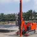 Crawler-mounted solar sliding carbon fiber pile driver