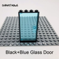 Black with Blue Door