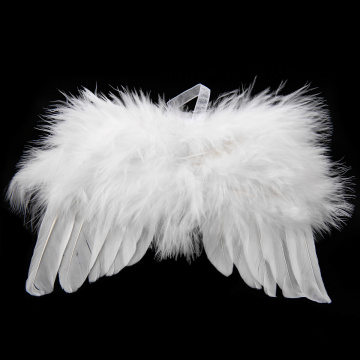 1pcs Christmas Tree Feather Wing Baby White Angel Decoration Party Hanging Home DIY Ornaments Wedding Supplies
