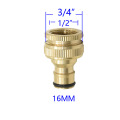 1/2" 3/4" 1" Thread Brass Quick Connector Garden Watering Adapter Drip Irrigation Copper Hose Quick Connector Fittings 1 Pcs