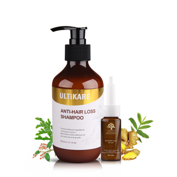 Anti-Hair Loss Set Repair Damage Hair Organic Ginger 300ml shampoo+15ml Oil Hair Growth Product Natural Chinese Herb Formula