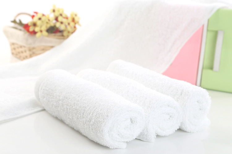 5pcs/lot Good Quality Cheap Face Towel Small Towel Hand Towels Kitchen Towel Hotel White Cotton Towel