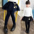 Skirt Leggings Girl Clothing Kids Star Leggings Thick For Infant Pants Winter Warm Solid Cute Leggings Children Clothing Trouser