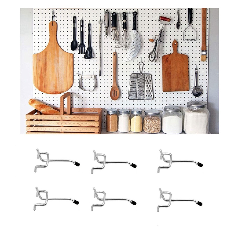 50 Pcs 2-Inch Pegboard Hooks Wall Shelf Tool Hangers Home Storage Organizer Storage Display Hardware Tools