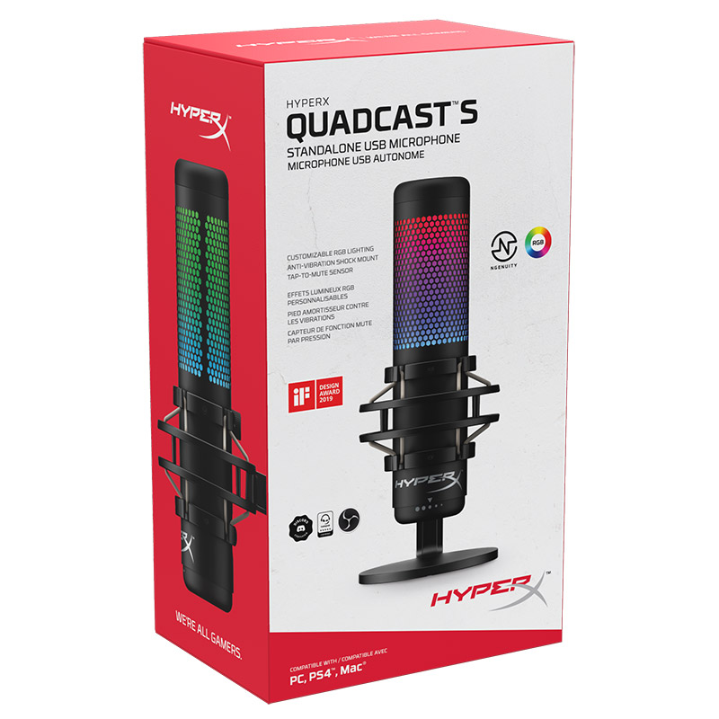 Kingston HyperX QuadCast S Professional Electronic Sports Microphone Computer Live Microphone RGB Microphone Device Voice Game