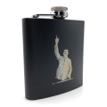Personalized Joseph Vissarionovich Stalin Black Hip Flask 6 Oz Stainless Steel Flask Soviet Union Stalin Whiskey Rum Hip Flask