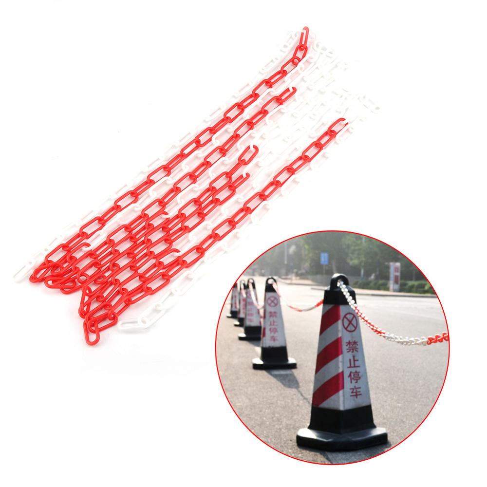 New 5m Plastic Warning Chain Road Warning Block Barrier For Traffic Crowd Parking Control Used In Urban Roads Highway Maintenanc