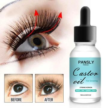 10ML Liquid Pure Castor Oil Hair Essential Oil Eyelashes Eyebrow Growth Prevent Skin Aging Castor Organic Serum Hair Fast Growth