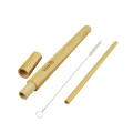 Natural bamboo drinking straw travelling set sisal hemp straws cleaning brush with organic bamboo straw tube carrying case