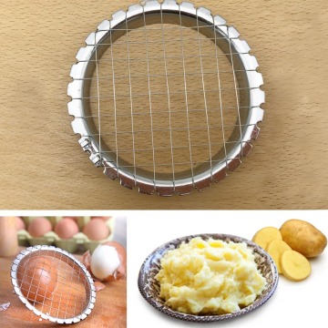 Mashed Potato Hand Press Slicer Stainless Steel Grid Cutter Egg Slicer Potato Slicer Mold Tomato Sectioner Vegetables Salad Tool