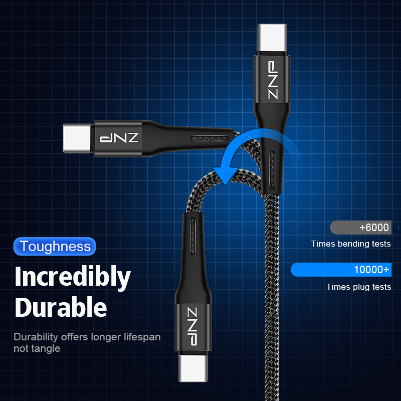 ZNP USB Type C Cable For Samsung S20 S10 Huawei P30 P40 Pro Fast Charge Type-C Micro Mobile Phone Charging Micro USB C Cable