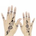 6 Sheet India Henna Tattoo Stencils Set for Hand Body Art Painting Airbrush Fake Tattoo Flower Glitter Templates 24 X 17cm