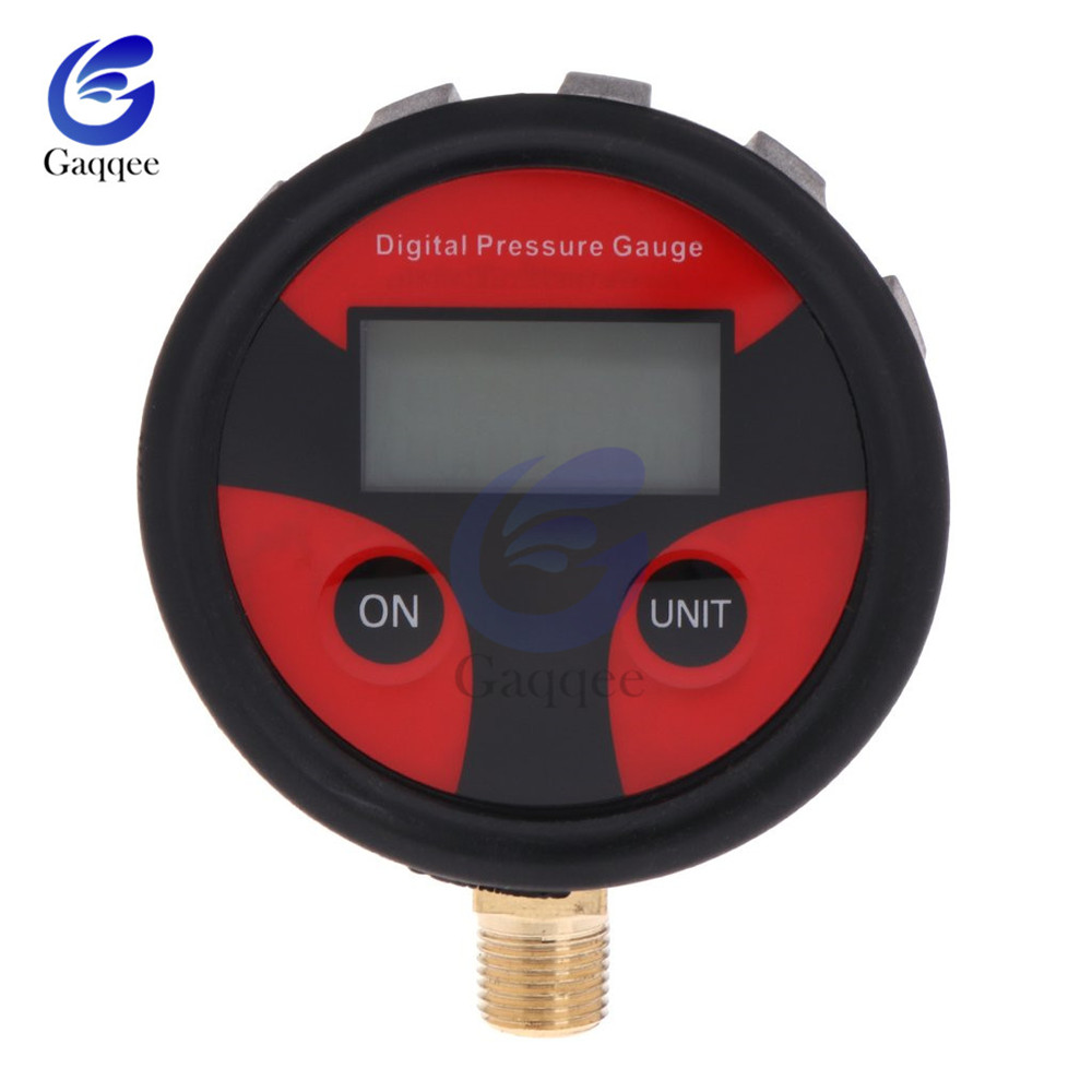 Air Pressure Gauge Dial Meter Tester Copper Rubber Digital Tire Pressure Gauge Tool 0-200PSI for Car Truck Bike Auto Car Tyre