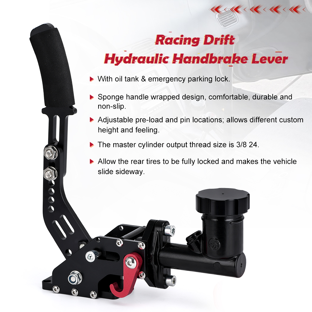 Racing Hydraulic Drift Handbrake Gear Lever With Oil Tank Hydro E-Brake Rally 0.75Bar 3/8-24 Parking Adjustable Brake