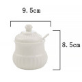 3D Lace Relief Effect European Style Sugar Pot with Spoon TG01