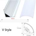 U V YW Corner Aluminium Profile Channel Holder for LED Strip Light Bar Under Cabinet Lamp Kitchen Closet