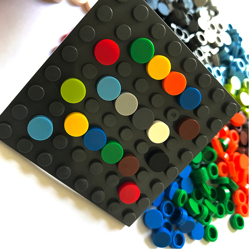 Aquaryta 900pcs Building Blocks Round Tile 1x1 Compatible with 98138 DIY Educational Bricks Figure Creative DIY Toy Kids Gifts