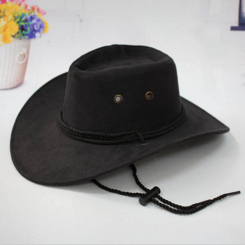 Western Cowboy Hat Men Riding Cap Fashion Accessory Wide Brimmed Crushable Crimping Gift JAN88