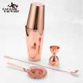 Cocktail Shaker Bar Set Stainless Steel 4 PCS Copper Plated Cocktail Shaker Mixer Drink Bartender browserKit Bars Set Tools