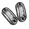 2Pcs White 12V LED Car Side Marker Tail Light 24V Trailer Truck Lamp 66*28*18mm High Quality Auto Side Marker Lights Accessories