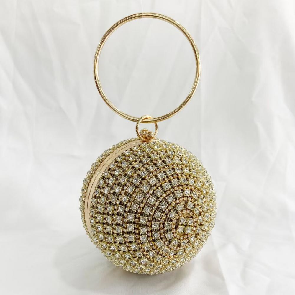 Luxury diamond round ball bag