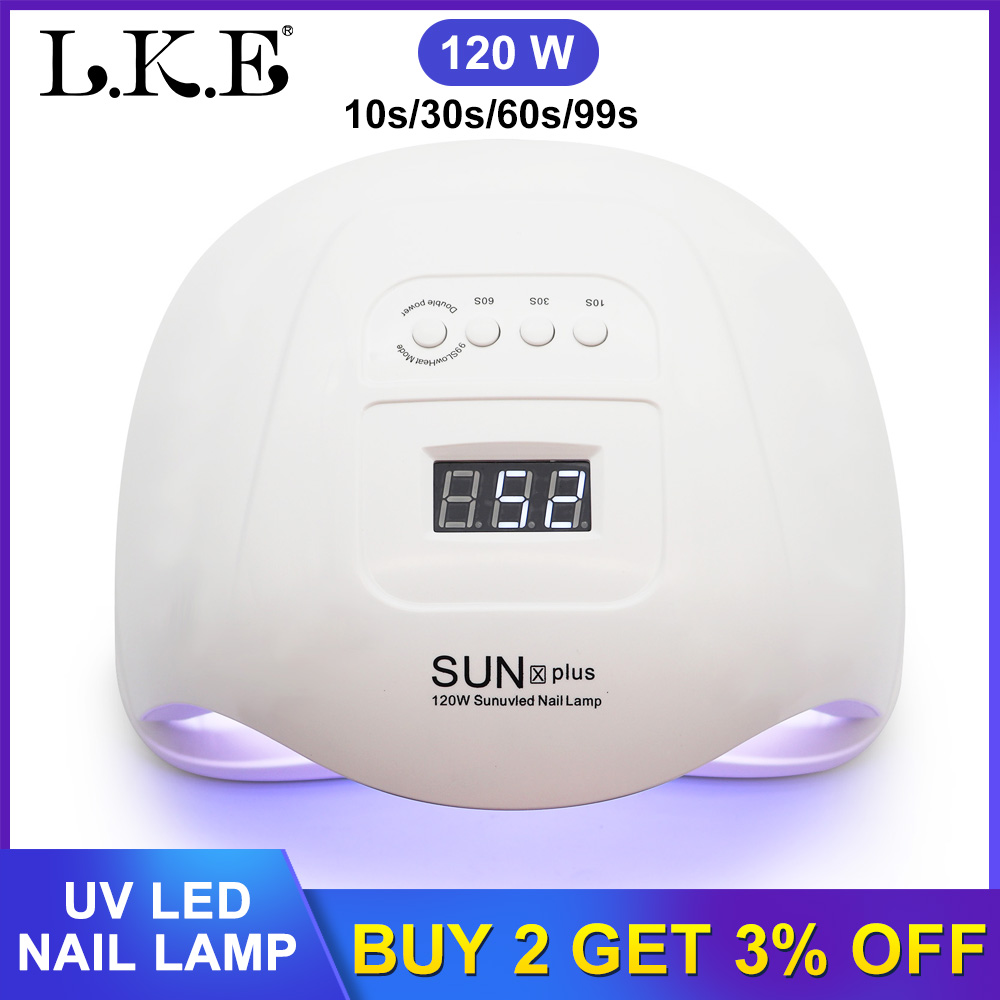 120W Nail Dryer Manicure UV LED Nail lamp With LCD Display 4 Timer Automatic Sensor For Nail Art Salon All Gel Nail Polish