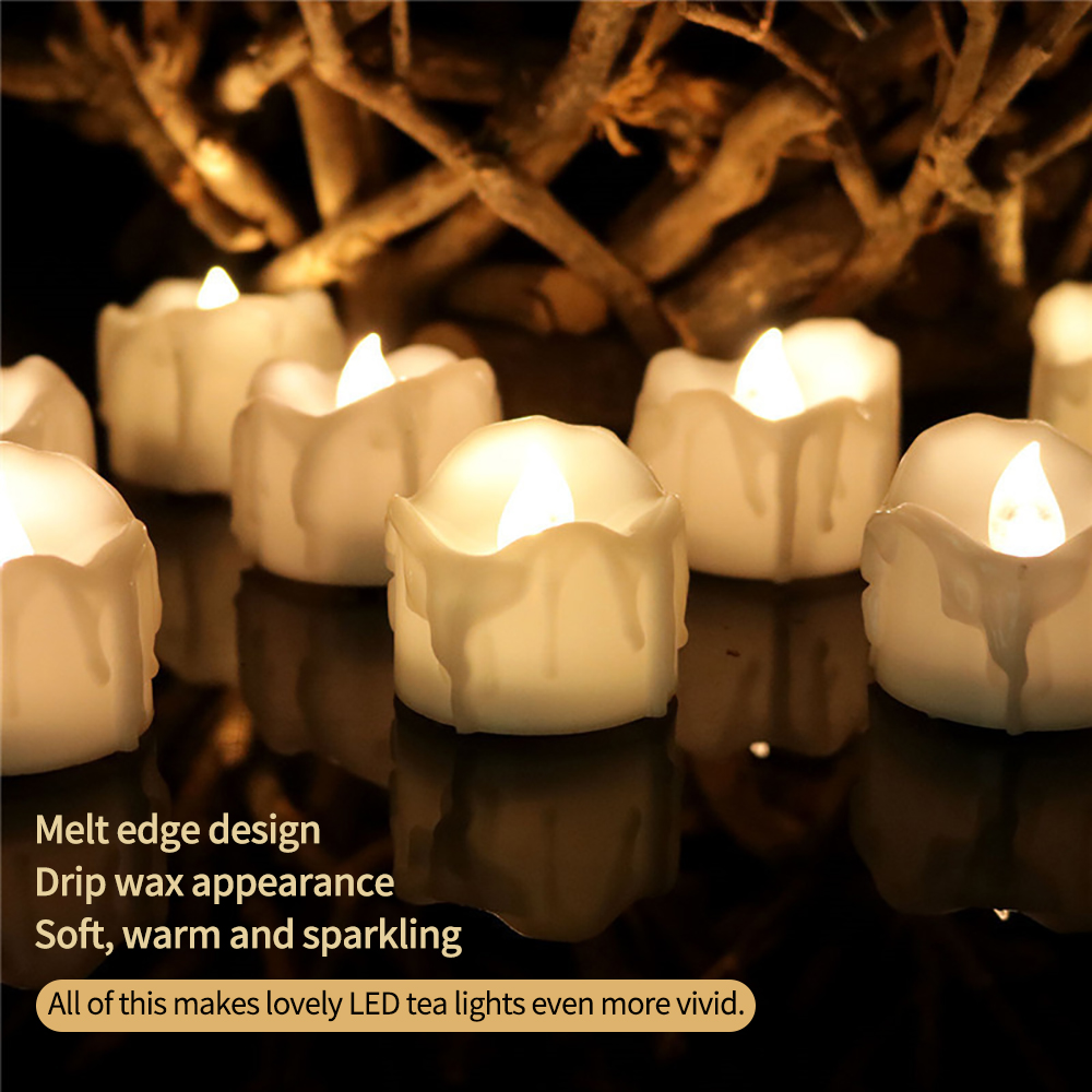 Flameless Uneven Edge Electrical Paraffin Wax Led Candle For Wedding Party/Home/Christmas/Decoration And Lovely Night Light